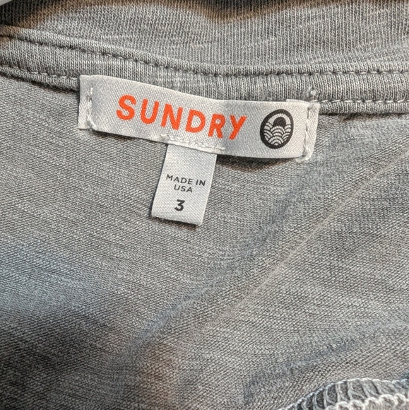 Sundry tiered midi dress in charcoal grey sz L - Picture 5 of 6